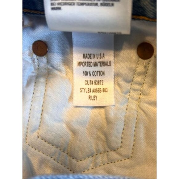 Agolde Riley high rise light wash distressed button fly jeans 24 (0) - Picture 6 of 7